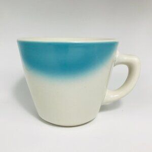 Vintage Jackson Blue Airbrushed Restaurant Ware Coffee Mug Diner Cup Classic USA
